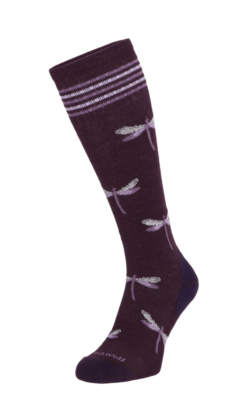 Dragonfly Women Moderate Socks Blackberry Sparkle