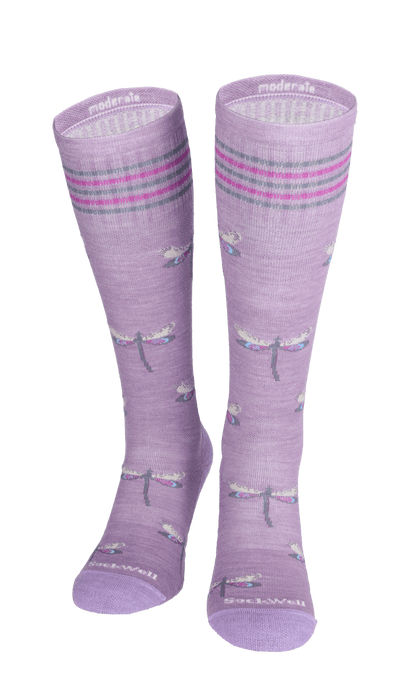 Dragonfly Women Moderate Socks Blackberry Sparkle