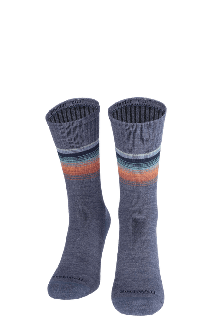 Plantar Cush Crew II Men Heel Spur Socks Denim