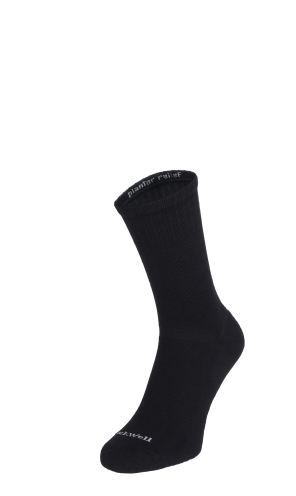 Plantar Cush Crew II Men Heel Spur Socks Black Solid Plantar Cush Crew II Men Heel Spur Socks Black Solid