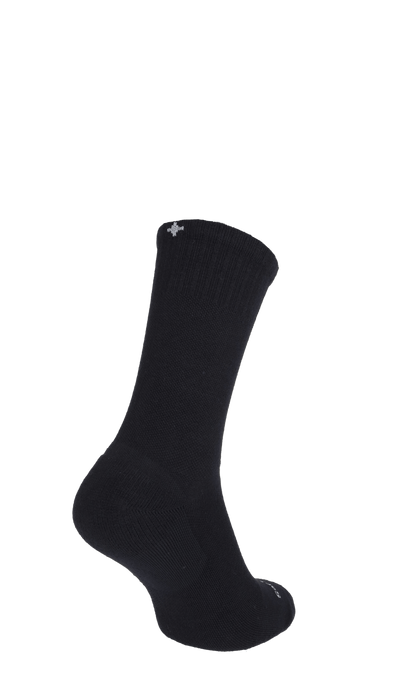 Plantar Cush Crew II Men Heel Spur Socks Black Solid