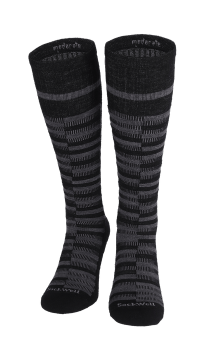 Geo Men Moderate Compression Socks Black