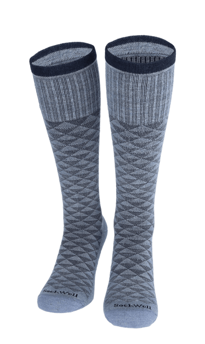Dapper Men Moderate Compression Socks Bluestone