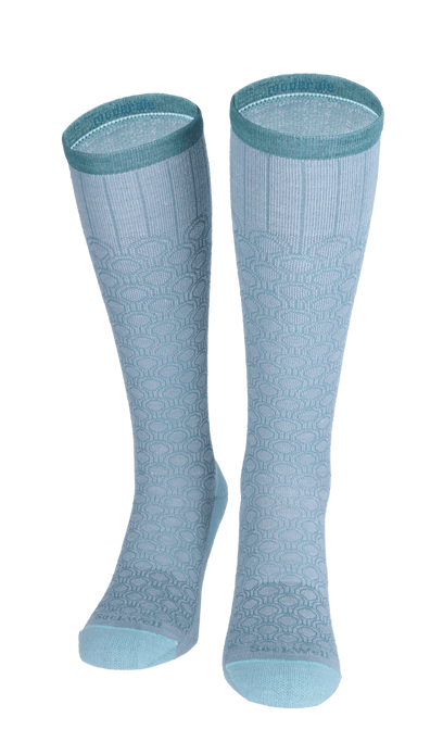 Deco Dot Women Moderate Compression Socks Chambray