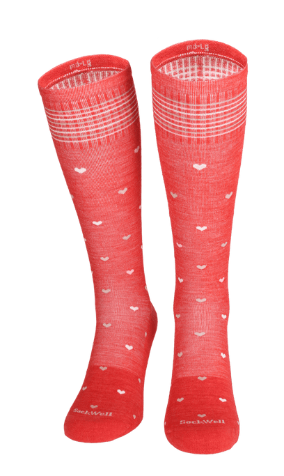 Full Heart Women Moderate Compression Socks Poppy