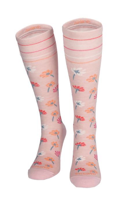 Field Flower Women Moderate Compression Socks Rose