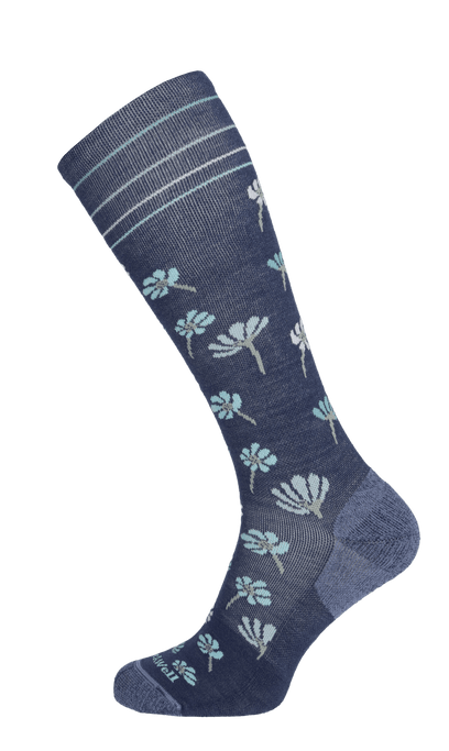 Field Flower Women Moderate Compression Socks Denim