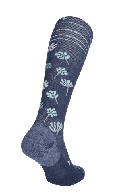 Field Flower Women Moderate Compression Socks Denim