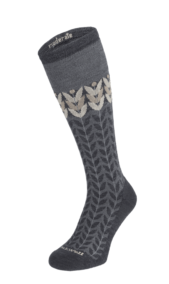 Bean Stalk Women Moderate Compression Socks Charcoal Bean Stalk Women Moderate Compression Socks Charcoal