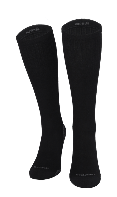 Cadence Women Compression Sports Socks Black Solid