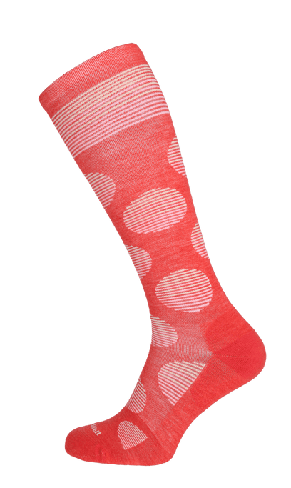 Featherweight Dot Women Moderate Compression Socks Poppy