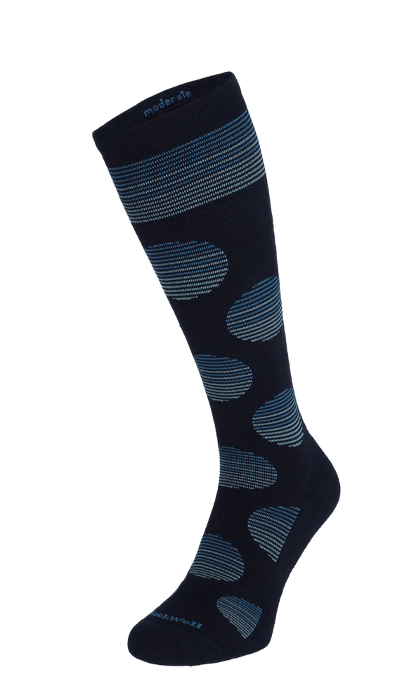 Featherweight Dot Women Moderate Compression Socks Navy Featherweight Dot Women Moderate Compression Socks Navy