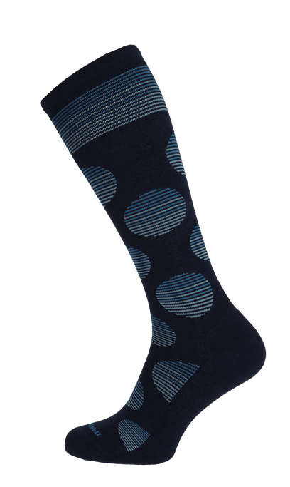 Featherweight Dot Women Moderate Compression Socks Navy