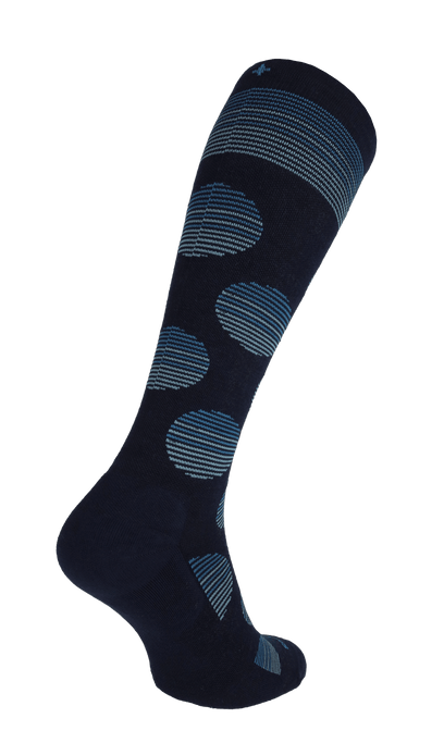 Featherweight Dot Women Moderate Compression Socks Navy