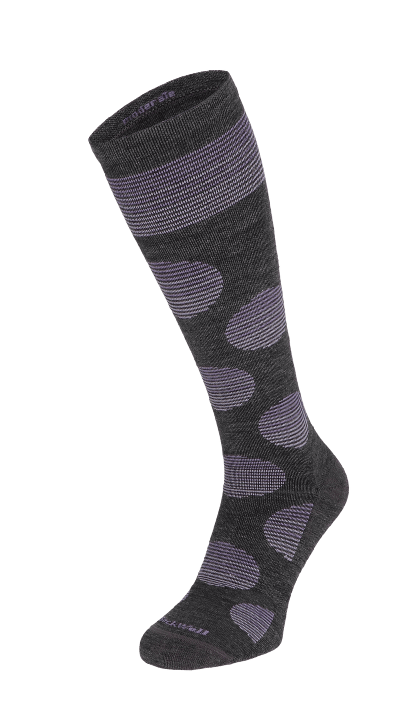 Featherweight Dot Women Moderate Compression Socks Charcoal