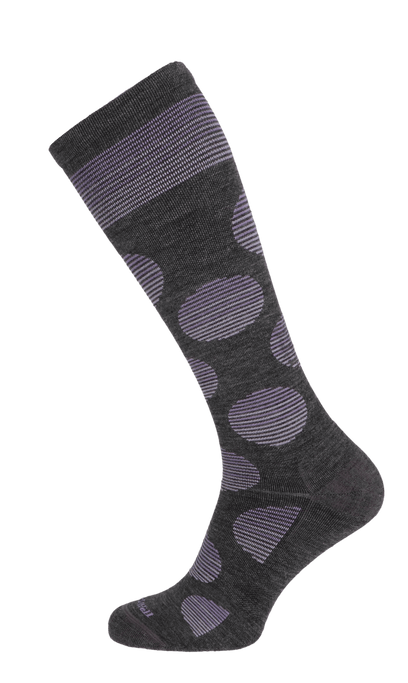 Featherweight Dot Women Moderate Compression Socks Charcoal