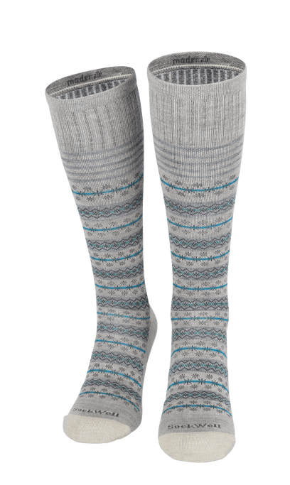 Mini Fairisle Women Moderate Compression Socks Barley