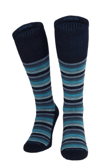 Full Array Women Moderate Compression Socks Navy