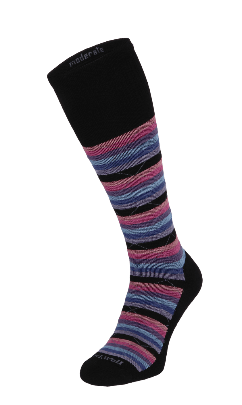 Full Array Women Moderate Compression Socks Black