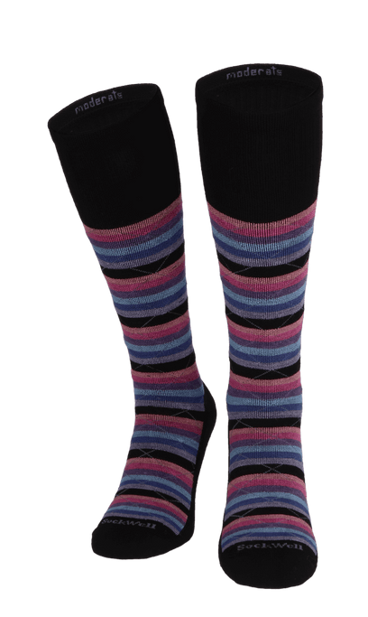 Full Array Women Moderate Compression Socks Black
