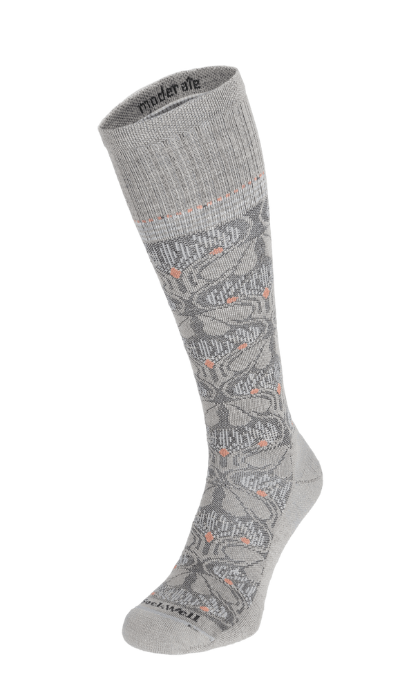 Floral Tapestry Women Moderate Compression Socks Putty Floral Tapestry Women Moderate Compression Socks Putty