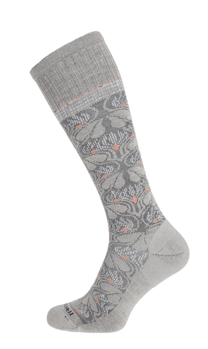 Floral Tapestry Women Moderate Compression Socks Putty