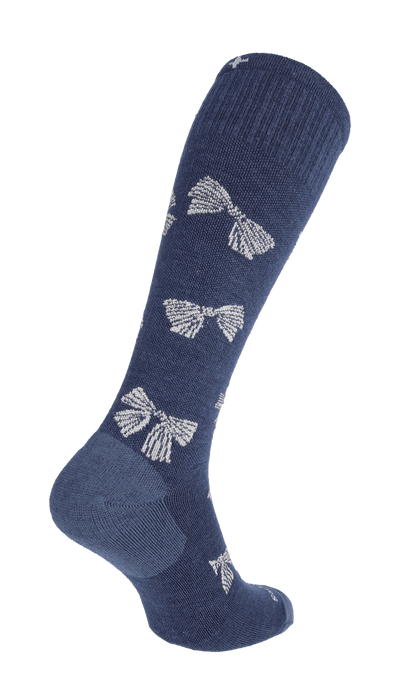 Bows Women Moderate Compression Socks Denim