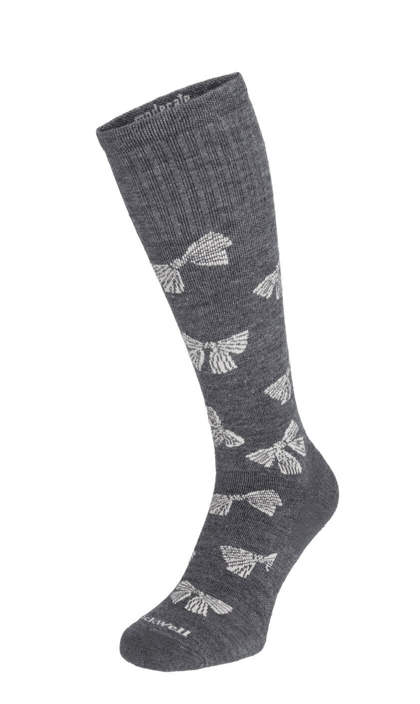 Bows Women Moderate Compression Socks Charcoal
