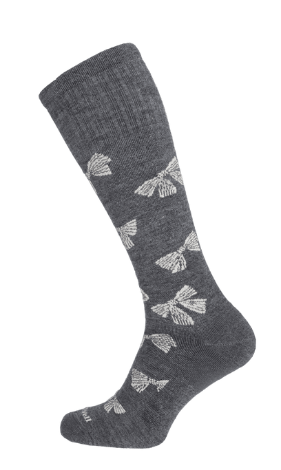 Bows Women Moderate Compression Socks Charcoal