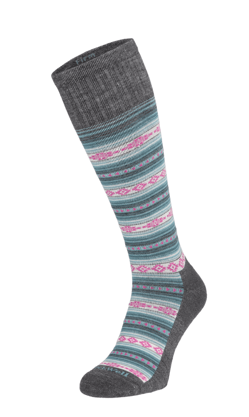 Southwest Stripe Women Firm Compression Socks Charcoal