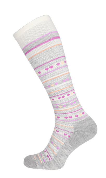 Heartlink Women Firm Compression Socks Light Grey