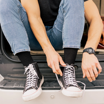 Circulator Men Moderate Compression Socks Black Solid