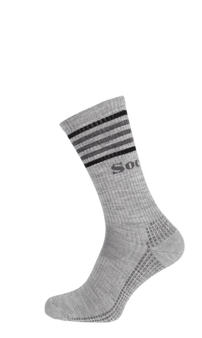 Run Club Crew Men's Compression Sport Socks Light Grey