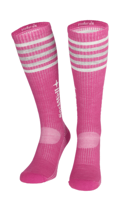 Run Club Knee High Women's Compression Sport Socks Raspberry