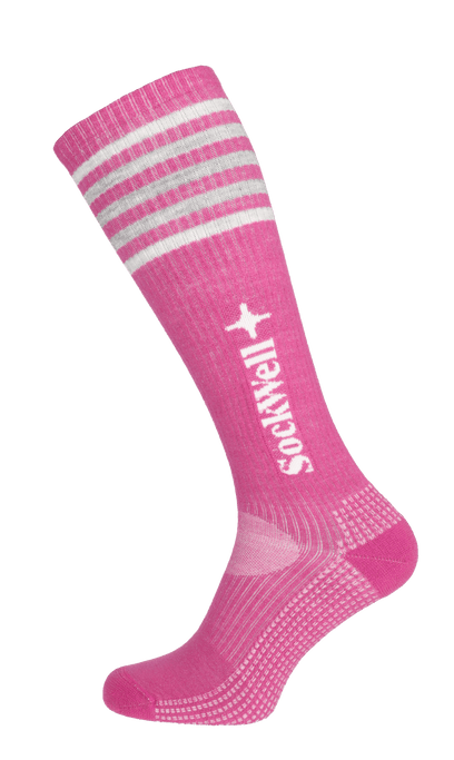 Run Club Knee High Women's Compression Sport Socks Raspberry