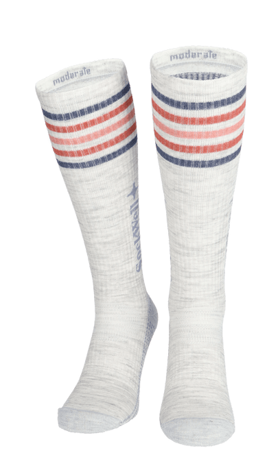 Run Club Knee High Women's Compression Sport Socks Ash