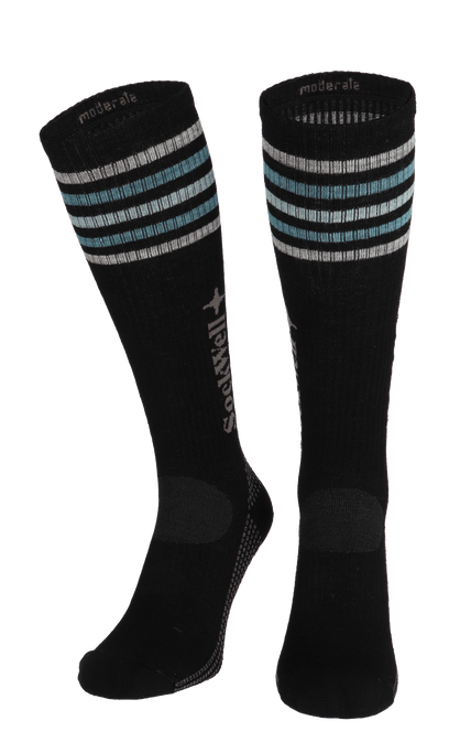 Run Club Knee High Women's Compression Sport Socks Black