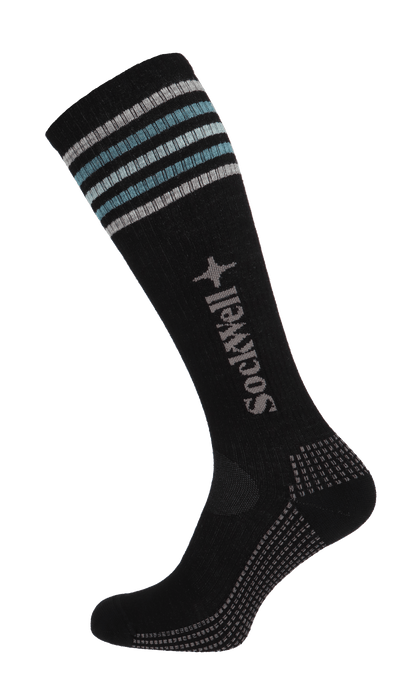 Run Club Knee High Women's Compression Sport Socks Black