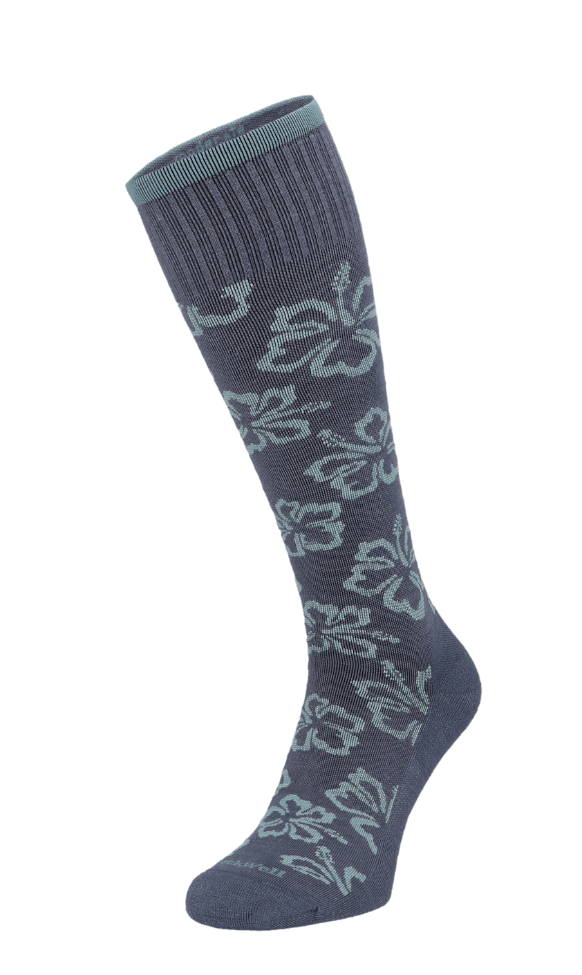 Featherweight Florista Women Moderate Compression Socks Denim