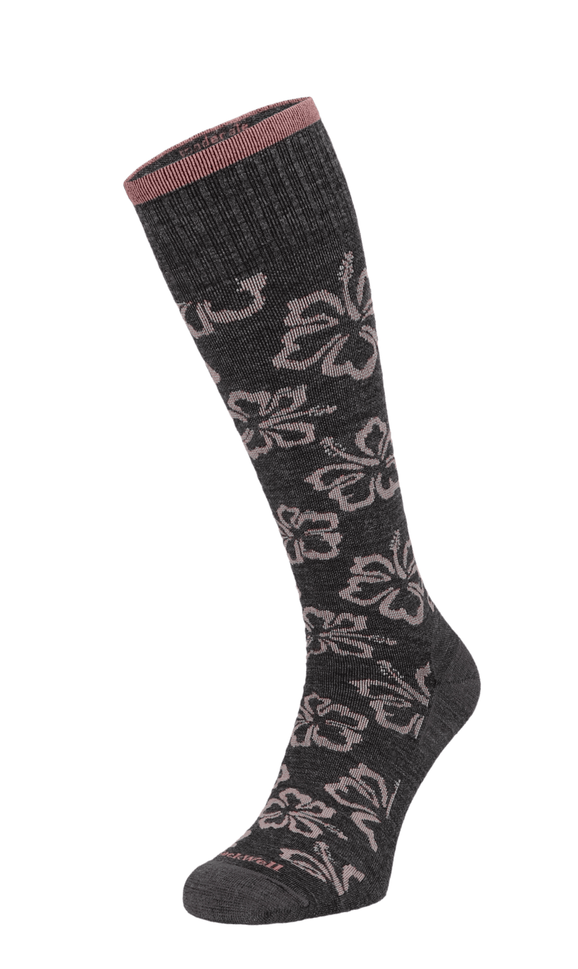 Featherweight Florista Women Moderate Compression Socks Charcoal