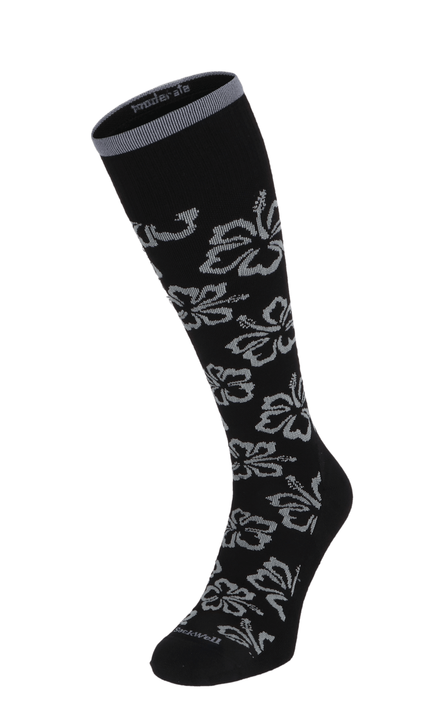 Featherweight Florista Women Moderate Compression Socks Black