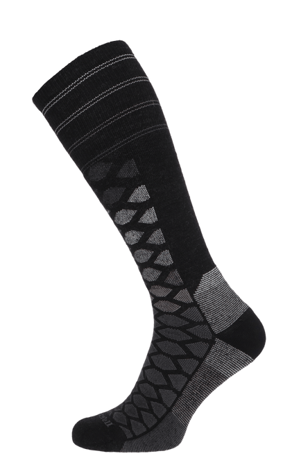 The Edge Medium Men Moderate Compression Ski Socks Black