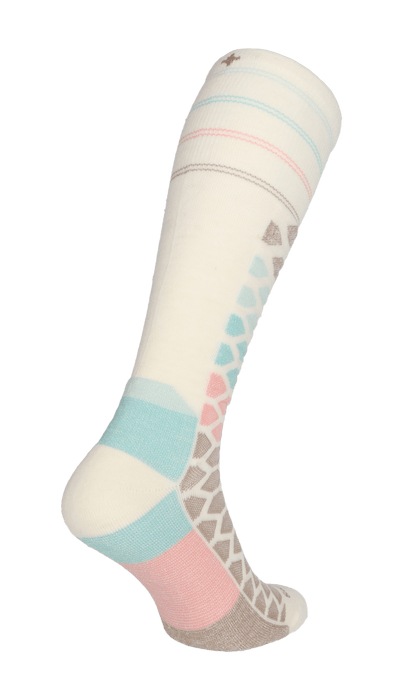 The Edge Medium Women Moderate Compression Ski Socks Natural