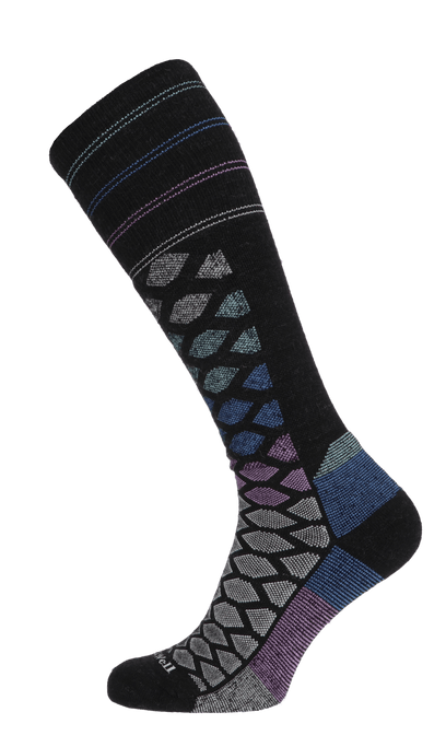 The Edge Medium Women Moderate Compression Ski Socks Black