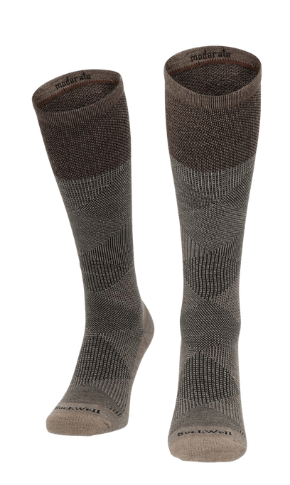 Diamond Dandy Men Moderate Compression Socks Khaki