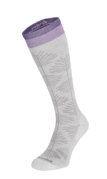 Full Floral Women Moderate Compression Socks Natural Full Floral Women Moderate Compression Socks Natural