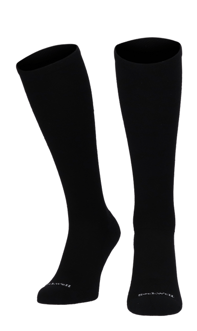 Full Floral Women Compression Socks Class 1 Black Solid