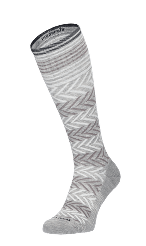 Chevron Women Moderate Compression Socks Grey Chevron Women Moderate Compression Socks Grey