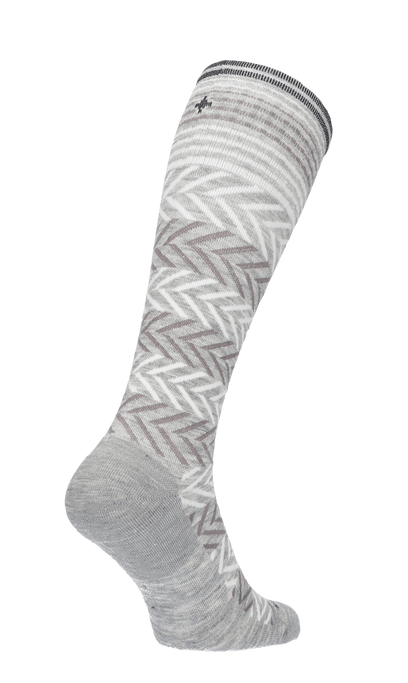 Chevron Women Moderate Compression Socks Grey