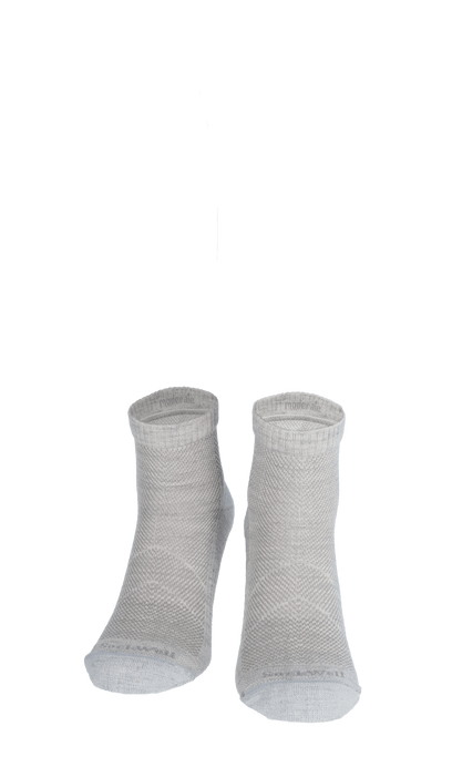 Elevate Quarter Women Compression Sports Socks Ash